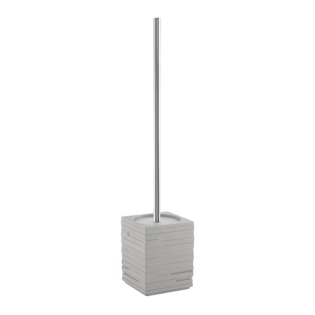 Scopino con ciuffo in setole d'appoggio in resina QU33 Gedy serie QUADROTTO Grigio