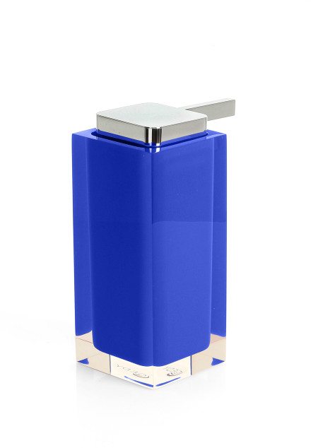 Dosasapone con erogatore in plastica cromata d' appoggio RA80 Gedy serie RAINBOW Blu