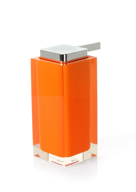 Dosasapone con erogatore in plastica cromata d' appoggio RA80 Gedy serie RAINBOW Arancio