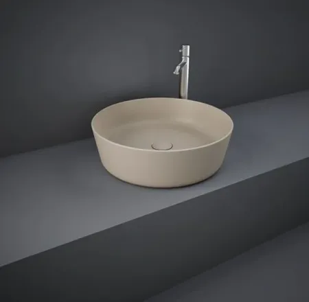 Lavabo da appoggio tondo Rak Ceramics Feeling  Cappuccino Matt