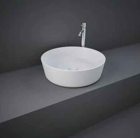 Lavabo da appoggio tondo Rak Ceramics Feeling  Bianco Matt