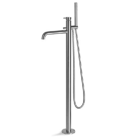 Miscelatore vasca freestanding acciaio inox Vema TIBER STEEL V17195 Satinato