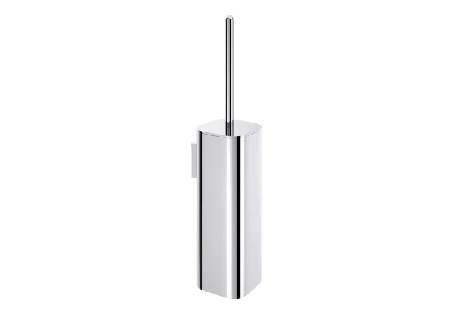 Scopino WC con ciuffo in setole da muro in ottone, acciaio inox e Cromall 3233-03 Gedy serie OUTLINE Cromato