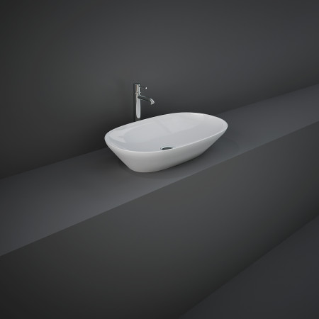 Lavabo d’appoggio ovale Rak Ceramics 60x36 cm Bianco