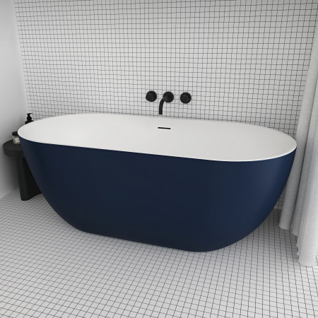 Vasca da bagno freestanding da design 170x80 cm centro stanza acrilico IRMA Blu