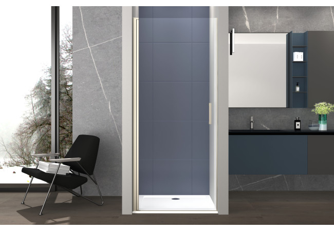 Box doccia porta 1 BATTENTE nicchia altezza 200cm cristallo 6mm profilo SATINATO MILA