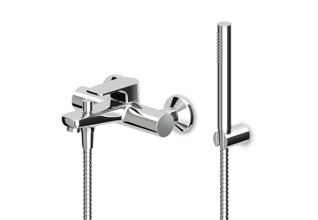 Miscelatore vasca doccia esterno con accessori Cromato Zucchetti WIND