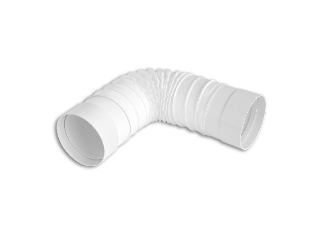 Giunto flessibile tondo per tubo cappa max estensione 60 cm FIRST Bianco