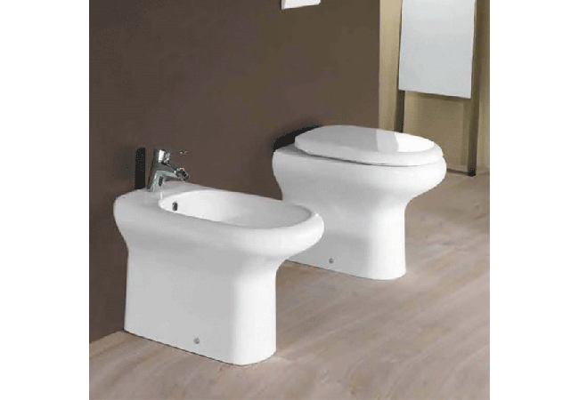 Sanitari filo muro Compact Rak Ceramics: WC, Bidet, Copriwater Bianco