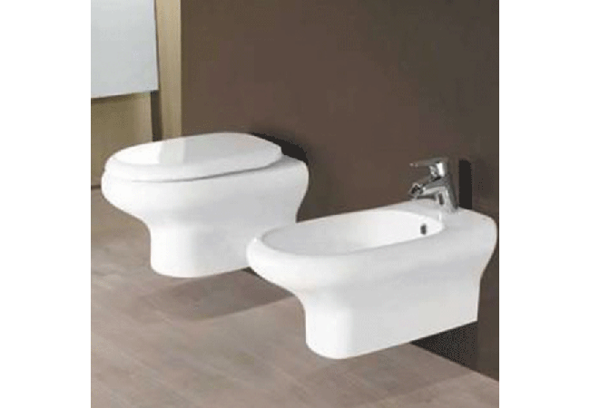 Sanitari sospesi Compact Rak Ceramics: WC, Bidet, Copriwater Bianco