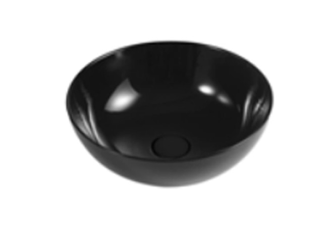 Bacinella d’appoggio ovale in ceramica nero