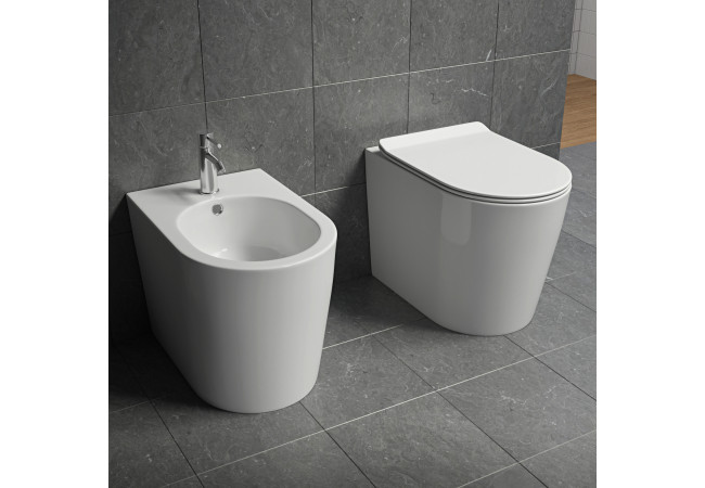 Sanitari filo pavimento WC, Bidet, Copriwater soft-close MAESTRALE Bianco