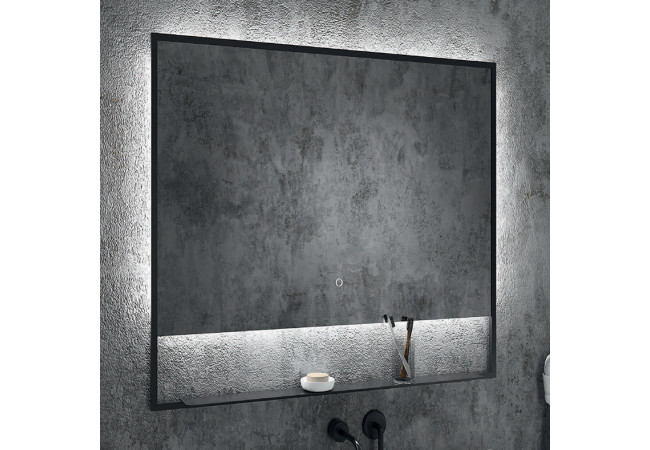 Specchio rettangolare con cornice in metallo modello L212 