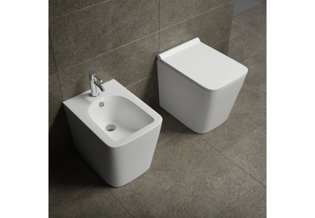 Sanitari filo pavimento WC, Bidet, Copriwater soft-close SCIROCCO Bianco