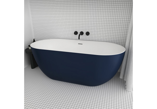 Vasca da bagno freestanding da design 170x80 cm centro stanza acrilico IRMA Blu