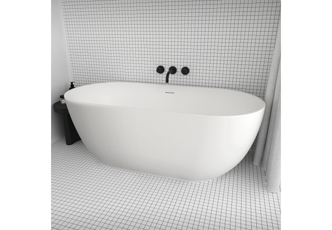 Vasca da bagno freestanding da design 170x80 cm centro stanza acrilico IRMA Bianco Opaco