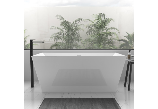 Vasca da bagno freestanding da design 170x80 cm centro stanza acrilico INA Bianco Lucido