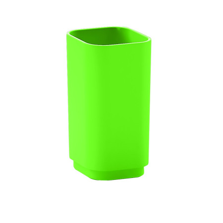 Portaspazzolini d'appoggio in plastica riciclata 6398 Gedy serie SEVENTY Verde Pistacchio