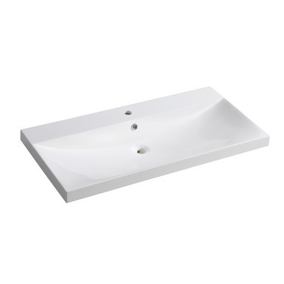 Lavabo consolle in resina LC23 Bianco Opaco