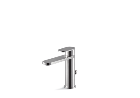 Miscelatore lavabo con scarico acciaio inox Vema AYAS STEEL V28010 Satinato