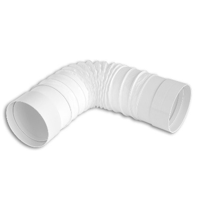 Giunto flessibile tondo per tubo cappa max estensione 60 cm FIRST Bianco