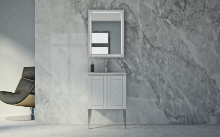 Mobile da bagno Lines Made in Italy Bianco Opaco