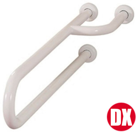 Impugnatura di sostegno con rinforzo dx 65 cm in acciaio bianco Versione DX