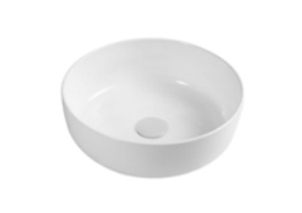 Lavabo bacinella d'appoggio tondo in ceramica bianco