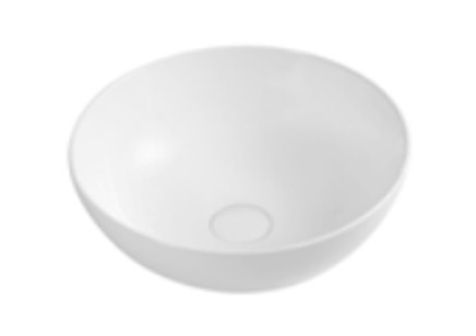 Bacinella d'appoggio ovale in ceramica bianco