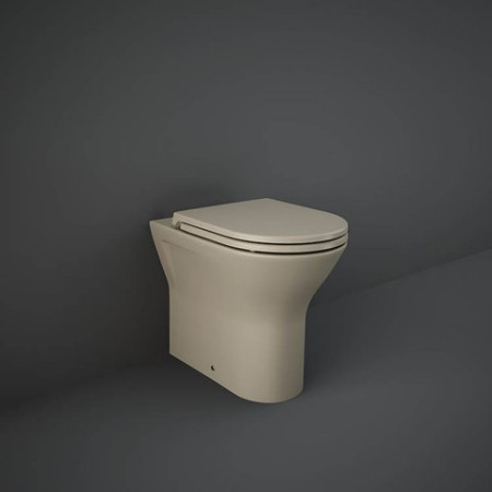 Sanitari filomuro FEELING Rak Ceramics: WC, bidet, copriwater soft-close Cappuccino Opaco