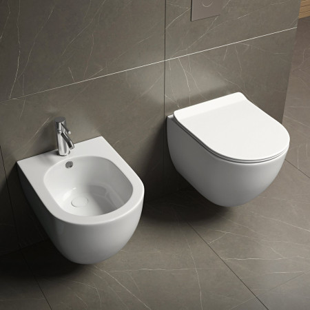 Sanitari sospesi WC, Bidet, Copriwater soft-close LEVANTE Bianco