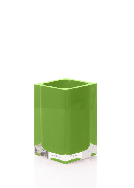 Portaspazzolini d'appoggio in resina RA98 Gedy serie RAINBOW Verde Acido