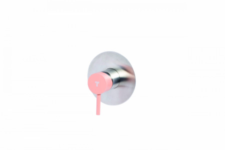 Miscelatore incasso doccia in acciaio inox Tubico Colorado con maniglia colorata T20130 Cipria