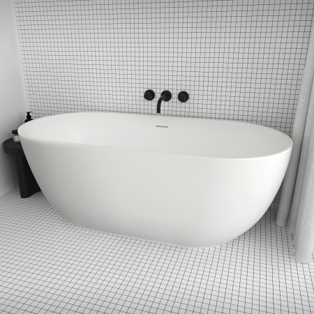 Vasca da bagno freestanding da design 170x80 cm centro stanza acrilico IRMA Bianco Opaco